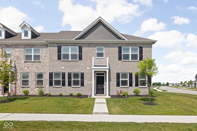 2892 Maricopa Blvd, Whitestown, IN 46075 - view of front facade featuring a front lawn and brick siding