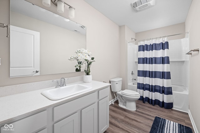 2892 Maricopa Blvd, Whitestown, IN 46075 - full bath with vanity, shower / bath combo with shower curtain, and wood finished floors