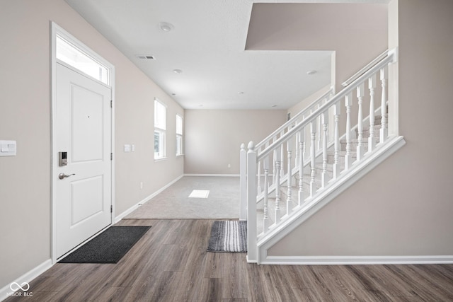 2892 Maricopa Blvd, Whitestown, IN 46075 - entryway with wood finished floors and stairway