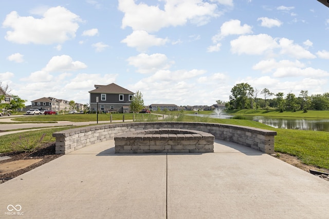 2892 Maricopa Blvd, Whitestown, IN 46075 - view of patio / terrace with a water view and a residential view