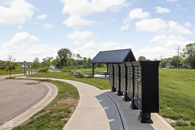 2892 Maricopa Blvd, Whitestown, IN 46075 - view of community featuring mail area and a yard