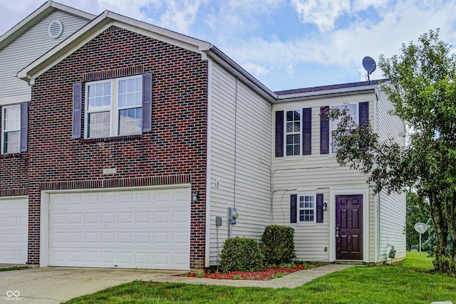 8030 Cork Bend Ln, Indianapolis, IN 46239 - traditional-style home with an attached garage, brick siding, and driveway