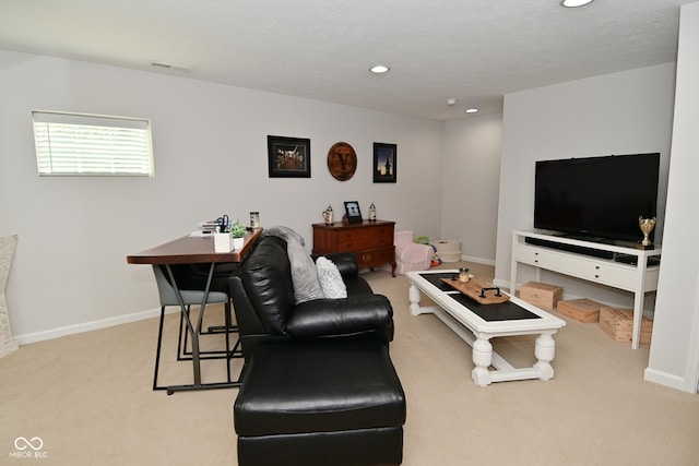 13616 Whitten Dr N, Fishers, IN 46037 - living area featuring light carpet and recessed lighting