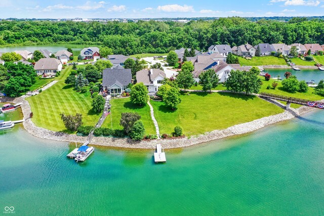 4810 Crystal River Ct, Indianapolis, IN 46240 - aerial perspective of suburban area with a nearby body of water
