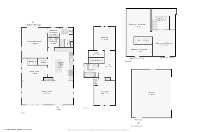 2928 Mounds Rd, Anderson, IN 46016 - view of property floor plan