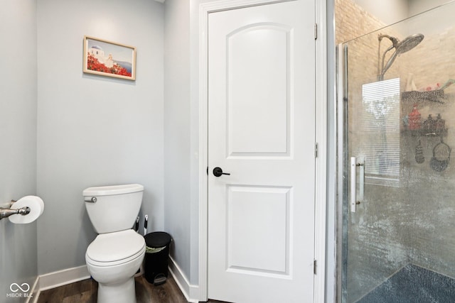 2928 Mounds Rd, Anderson, IN 46016 - full bathroom featuring a stall shower and wood finished floors