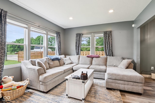 2928 Mounds Rd, Anderson, IN 46016 - living room with light wood-style floors, plenty of natural light, and recessed lighting