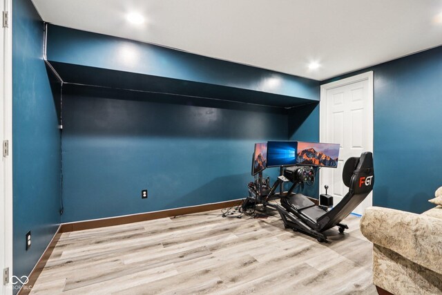 2928 Mounds Rd, Anderson, IN 46016 - interior space with wood finished floors and recessed lighting