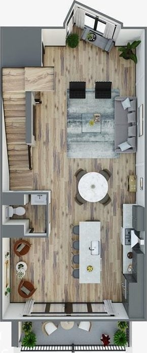 711 E 16th St, Indianapolis, IN 46202 - view of room layout