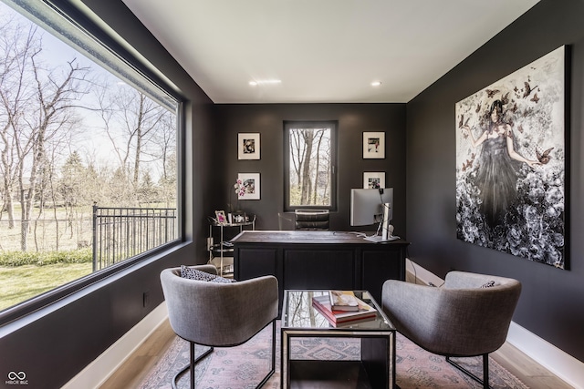 3549 W 131st St, Carmel, IN 46032 - office with wood finished floors and recessed lighting