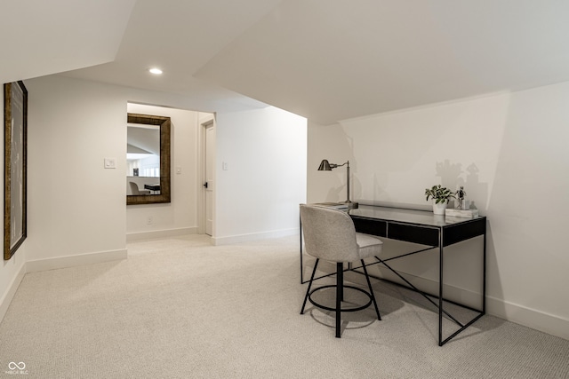 3549 W 131st St, Carmel, IN 46032 - office area featuring light carpet and recessed lighting