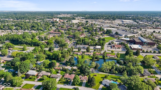 1010 Maple St, Greenwood, IN 46142 - aerial view of property's location with a large body of water and nearby suburban area