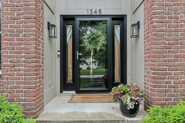 1345 Lewiston Dr, Westfield, IN 46074 - doorway to property with brick siding