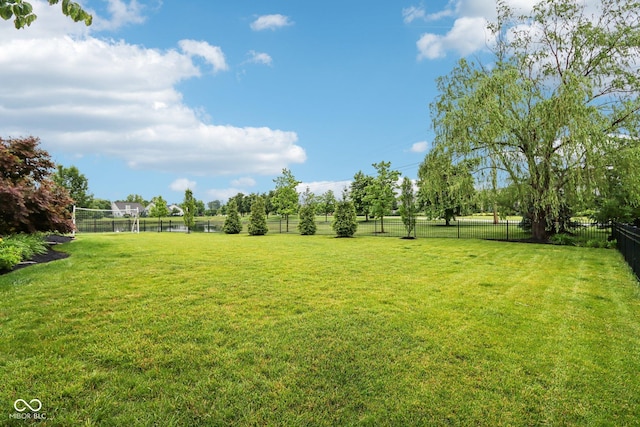 1345 Lewiston Dr, Westfield, IN 46074 - fenced backyard with a water view