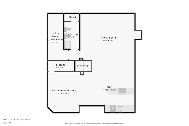 1345 Lewiston Dr, Westfield, IN 46074 - view of room layout