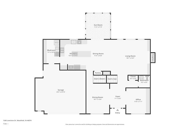 1345 Lewiston Dr, Westfield, IN 46074 - view of room layout