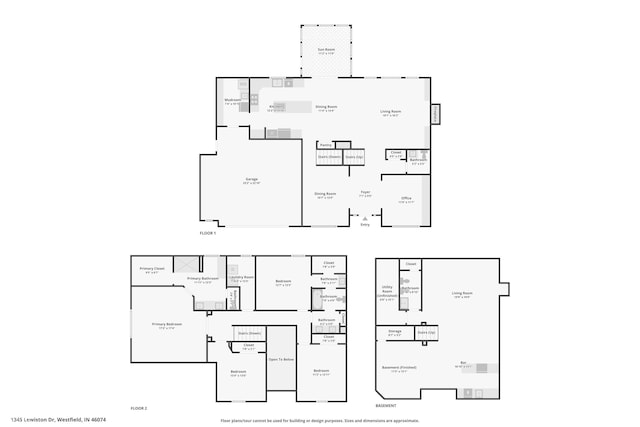 1345 Lewiston Dr, Westfield, IN 46074 - view of home floor plan