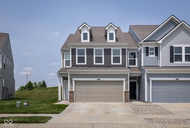 14110 Bay Willow Dr, Fishers, IN 46037 - view of front of property featuring driveway, a garage, a front yard, and a shingled roof