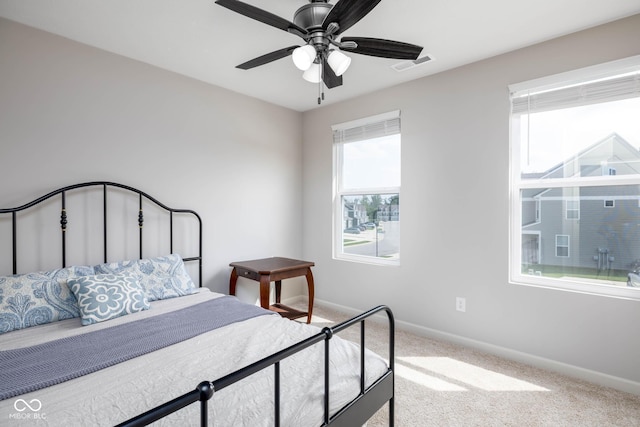 14110 Bay Willow Dr, Fishers, IN 46037 - carpeted bedroom featuring baseboards and ceiling fan