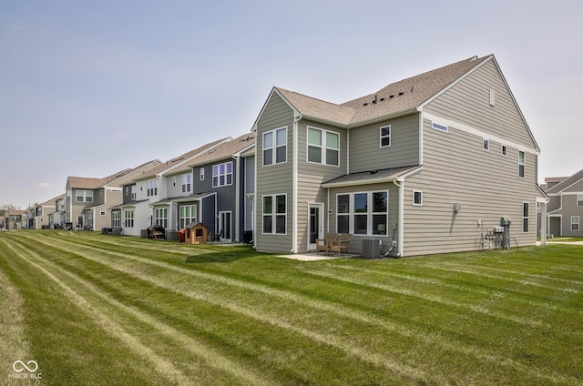 14110 Bay Willow Dr, Fishers, IN 46037 - rear view of property with a lawn, a residential view, and a patio