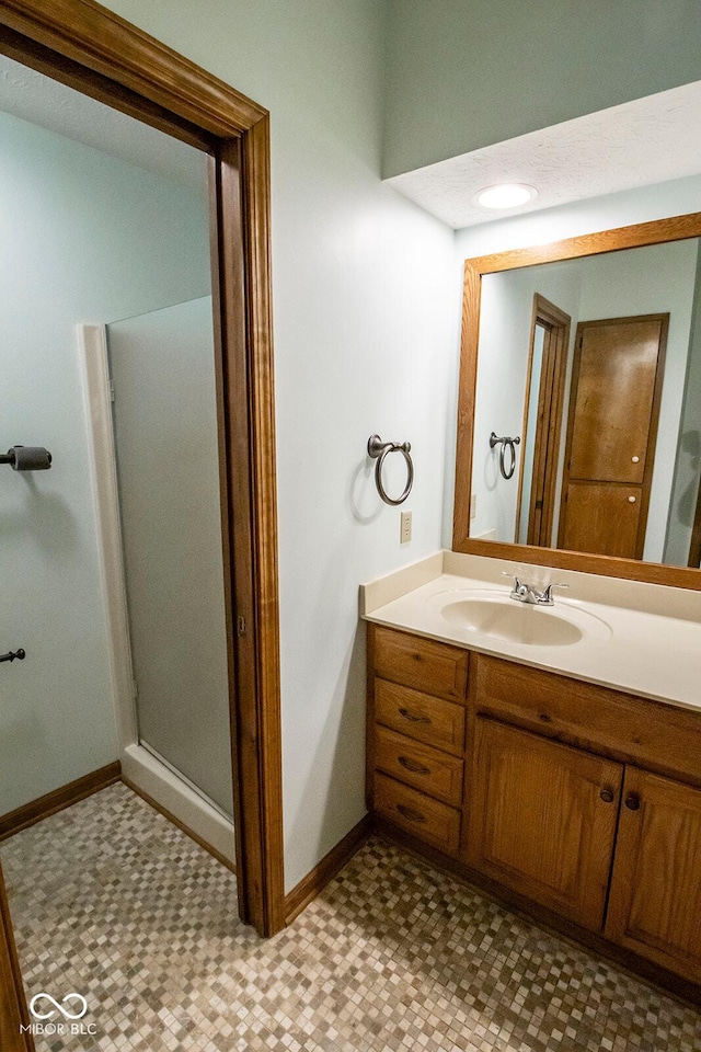 5530 Shawnee Trail S Drive, Indianapolis, IN 46220 - bathroom with vanity and tile patterned floors