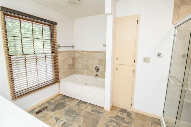 5530 Shawnee Trail S Drive, Indianapolis, IN 46220 - full bath with a garden tub and a shower stall