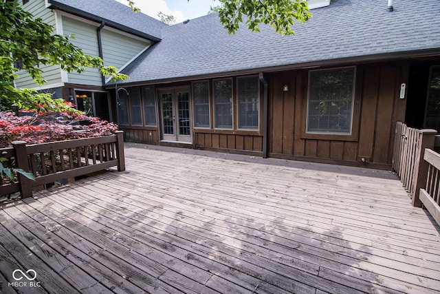 5530 Shawnee Trail S Drive, Indianapolis, IN 46220 - deck with french doors