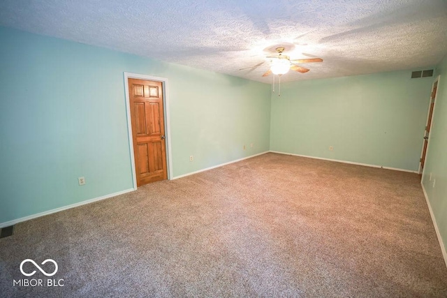 5109 N Weathers Ct, Bloomington, IN 47404 - carpeted spare room with ceiling fan and a textured ceiling