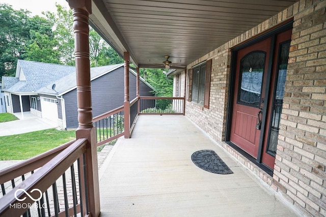 5109 N Weathers Ct, Bloomington, IN 47404 - porch with a ceiling fan