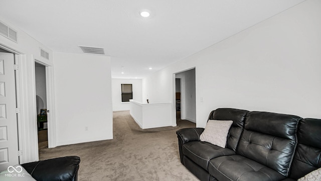 8690 Lester Pl, Pendleton, IN 46064 - carpeted living area featuring recessed lighting