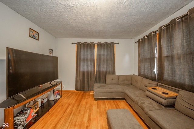 450 Columbia Ave, Tipton, IN 46072 - living area featuring wood finished floors and a textured ceiling