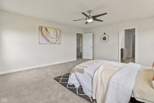 10112 Gallop Ln, Fishers, IN 46040 - carpeted bedroom featuring baseboards and a ceiling fan