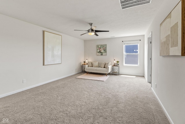 10112 Gallop Ln, Fishers, IN 46040 - living area featuring carpet and a ceiling fan