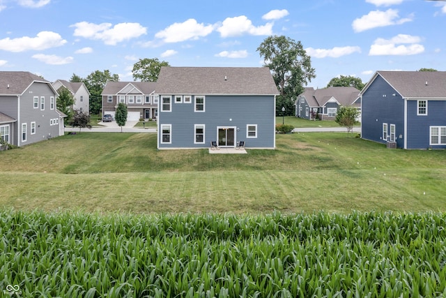 10112 Gallop Ln, Fishers, IN 46040 - back of house with a residential view and a yard