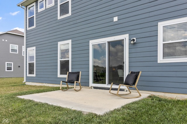 10112 Gallop Ln, Fishers, IN 46040 - rear view of house with a patio area and a lawn