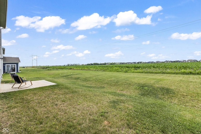 10112 Gallop Ln, Fishers, IN 46040 - view of grassy yard featuring a rural view and a patio area