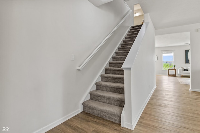 10112 Gallop Ln, Fishers, IN 46040 - stairs featuring baseboards and wood finished floors