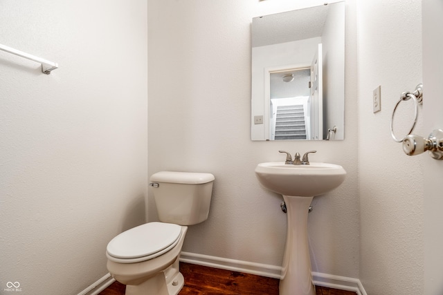 10216 Hatherley Way, Fishers, IN 46037 - bathroom with toilet and wood finished floors