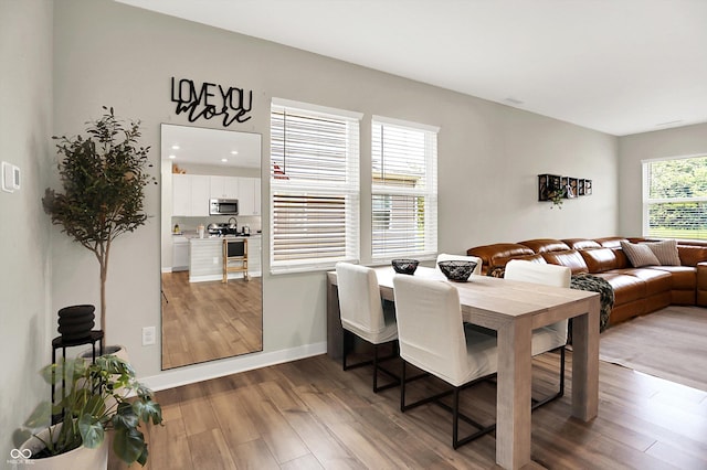 741 Scarsdale Ln, Danville, IN 46122 - dining space with wood finished floors and recessed lighting