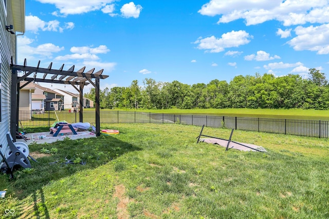 741 Scarsdale Ln, Danville, IN 46122 - fenced backyard with a pergola