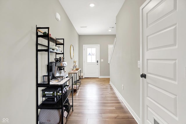 741 Scarsdale Ln, Danville, IN 46122 - foyer entrance with wood finished floors and recessed lighting