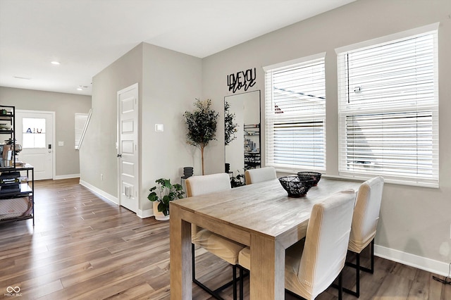 741 Scarsdale Ln, Danville, IN 46122 - dining space with wood finished floors and recessed lighting