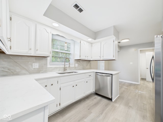 2126 Tartan Rd, Anderson, IN 46012 - kitchen with appliances with stainless steel finishes, white cabinetry, backsplash, and recessed lighting