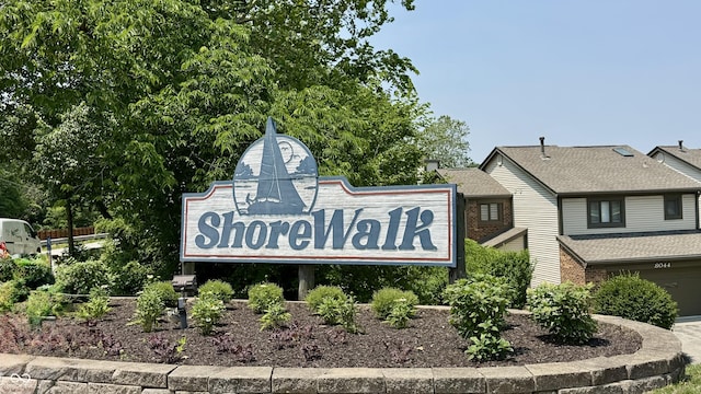 8176 Shorewalk Dr Unit C, Indianapolis, IN 46236 - community sign with an attached garage