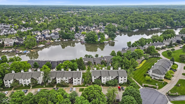 8176 Shorewalk Dr Unit C, Indianapolis, IN 46236 - aerial perspective of suburban area with a nearby body of water