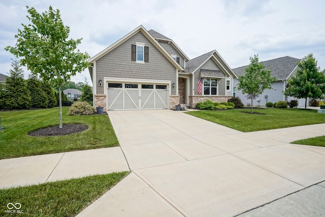 16209 Natures Way, Westfield, IN 46074 - craftsman-style home with driveway, a front lawn, and a garage