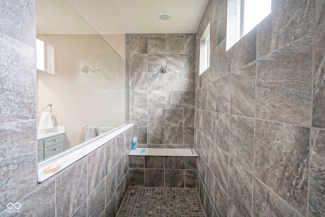 16209 Natures Way, Westfield, IN 46074 - full bathroom featuring walk in shower and vanity