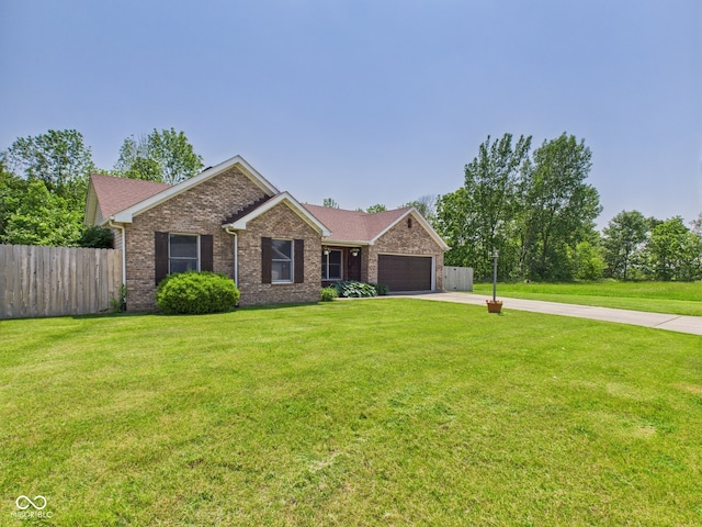 114 Bluebird Ln, Sulphur Springs, IN 47388 - ranch-style home with driveway, an attached garage, and brick siding