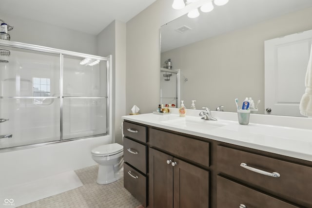 3613 Lehigh Ave, Westfield, IN 46074 - bathroom featuring vanity and combined bath / shower with glass door