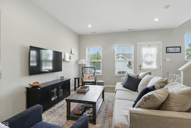 3613 Lehigh Ave, Westfield, IN 46074 - living room with recessed lighting and wood finished floors